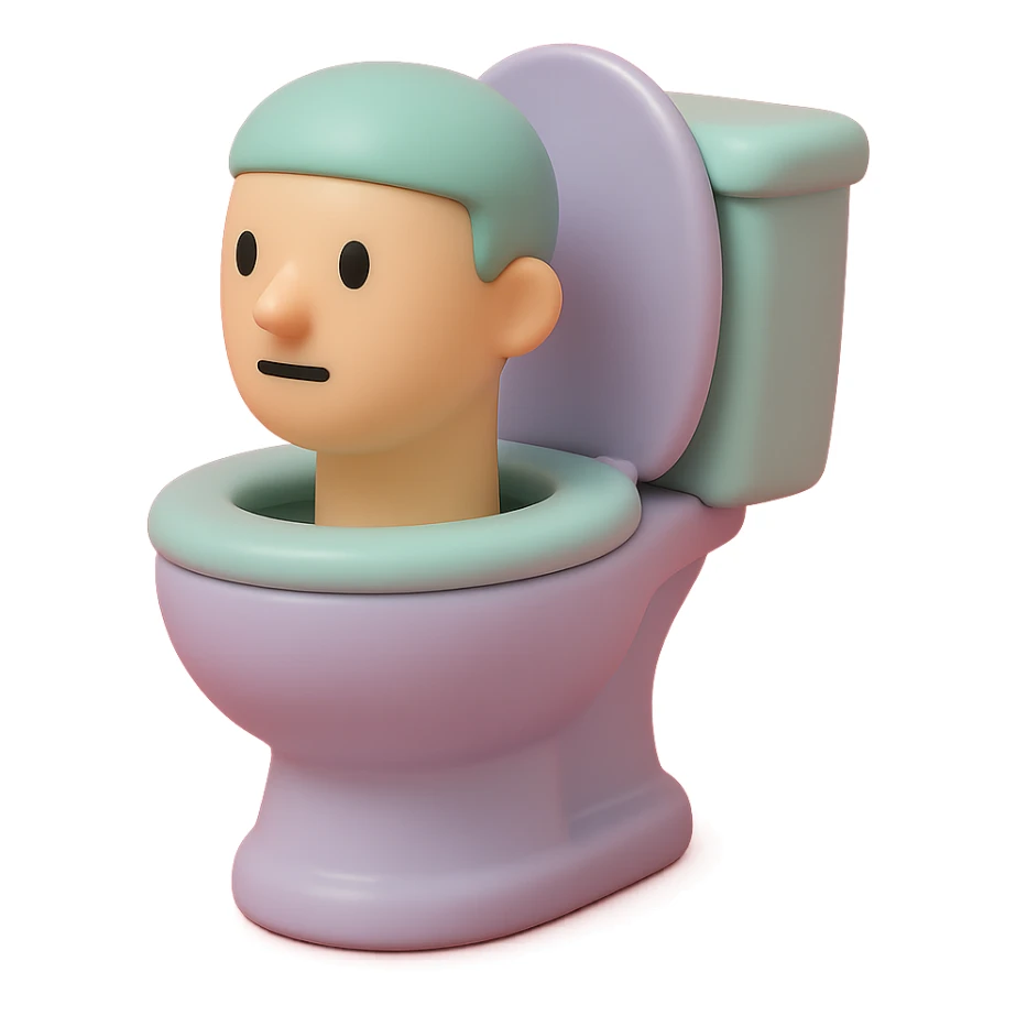 collectible toy look skibidi toilet sticker