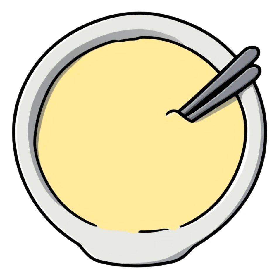 creamy garlic aioli sauce in a small dish sticker