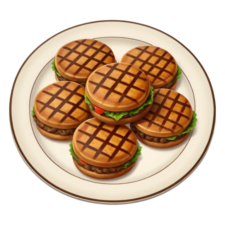 a plate of meat patties sticker