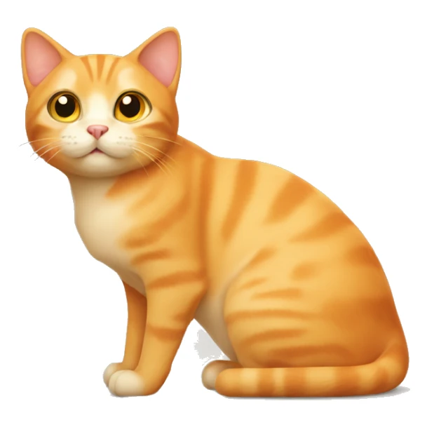 very light orange cat sticker