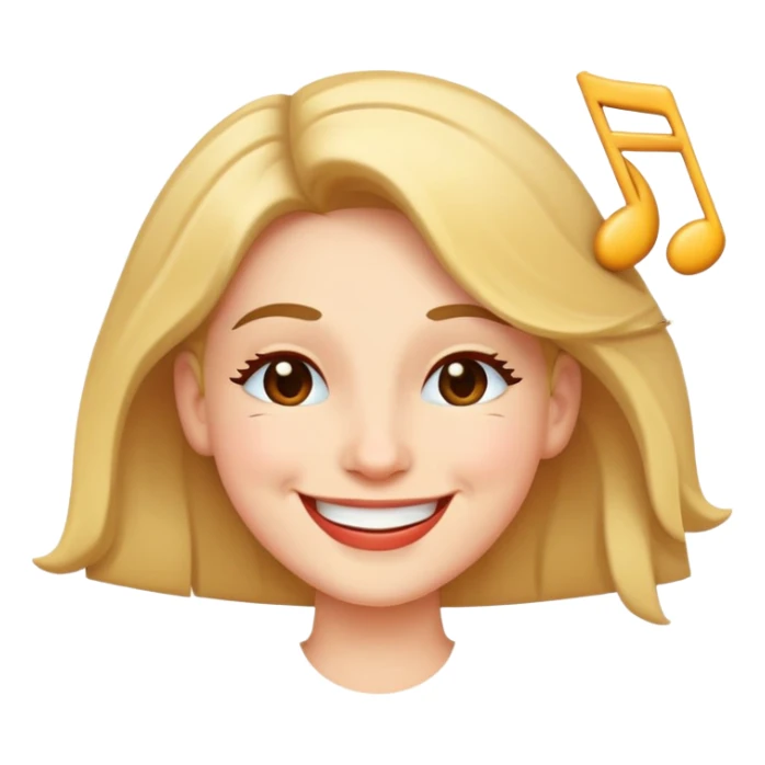 Music artist smiling and winking sticker