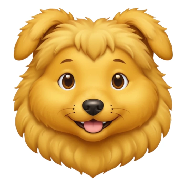 yellow heart with a dog face sticker