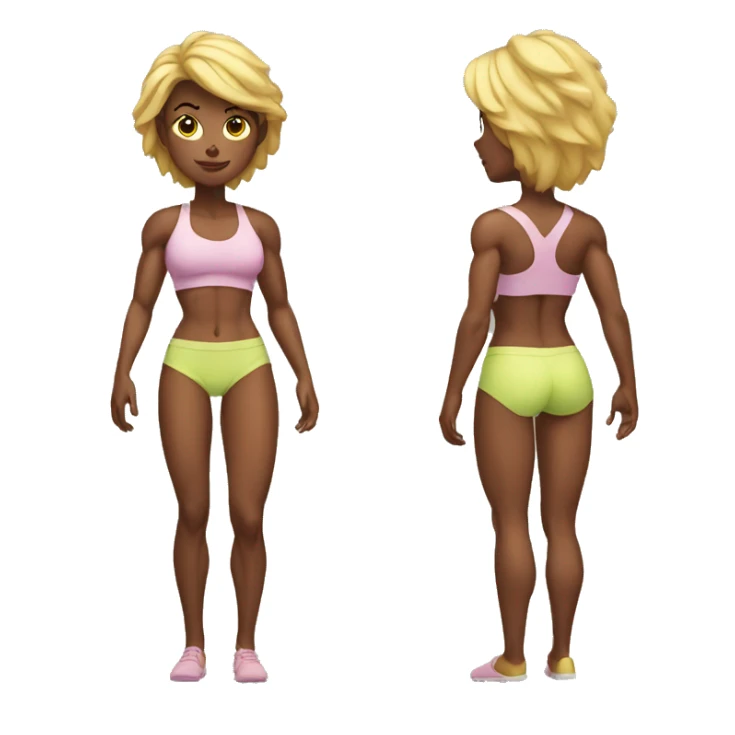 Muscular woman sticker