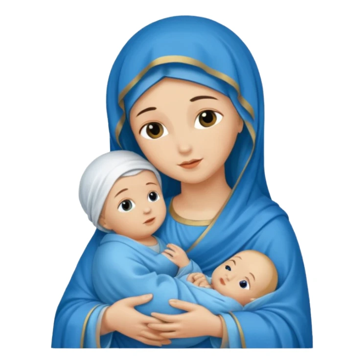 Image of the Mother of God in a frame sticker
