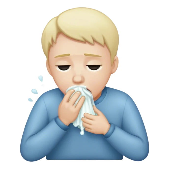 vomiting emoji conbined with drooling emoji sticker