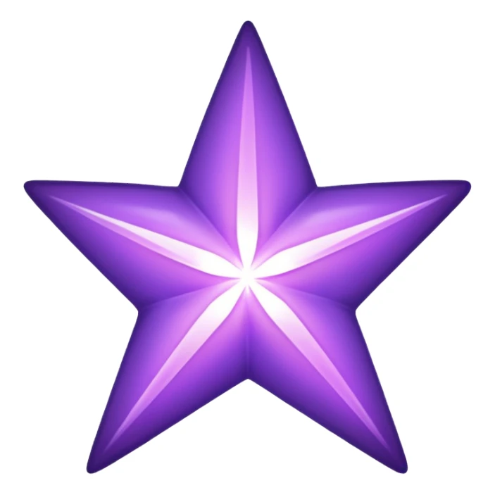 Purple void star that looks ethereal and only has four points sticker