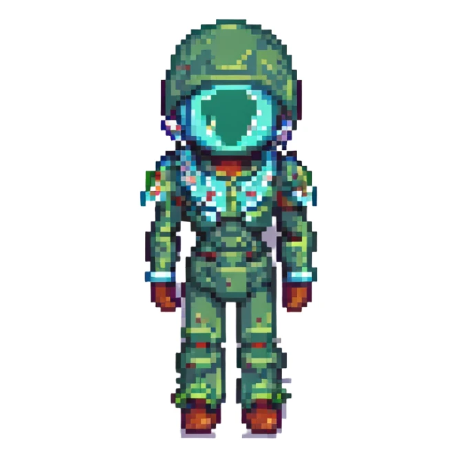 Meruem from Hunter x Hunter, pixel art style, standing, classic video game look sticker