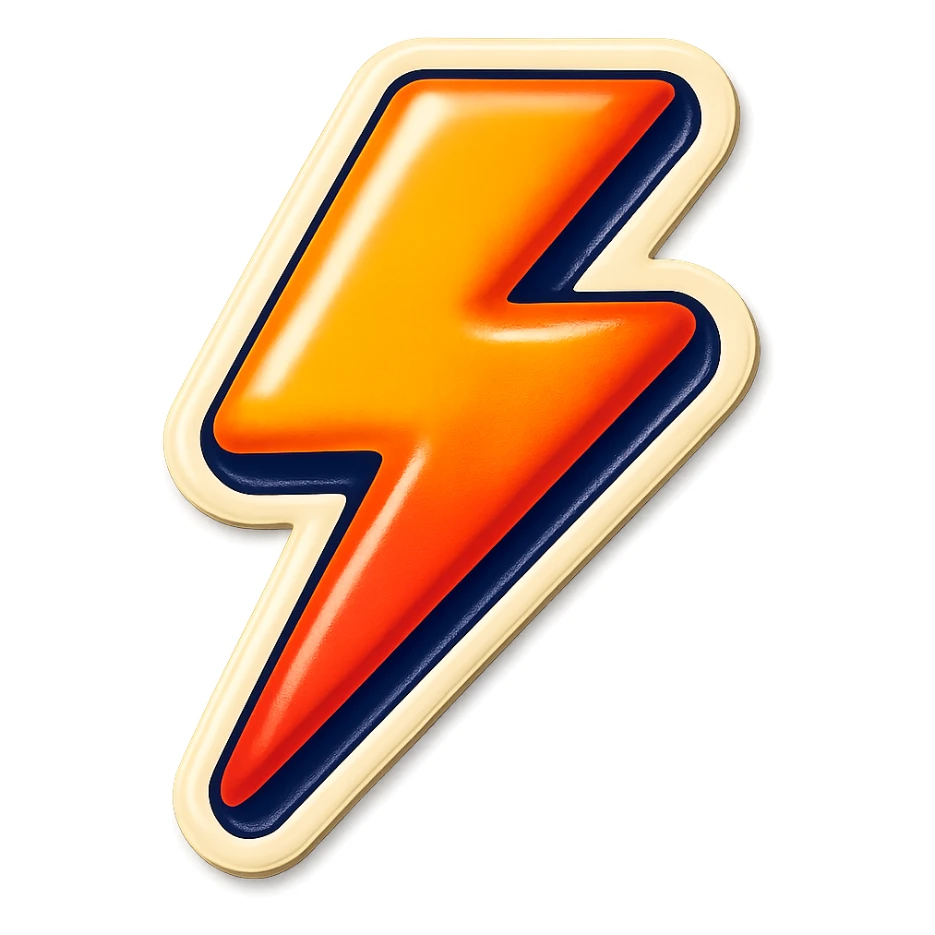 lightning bolt sticker