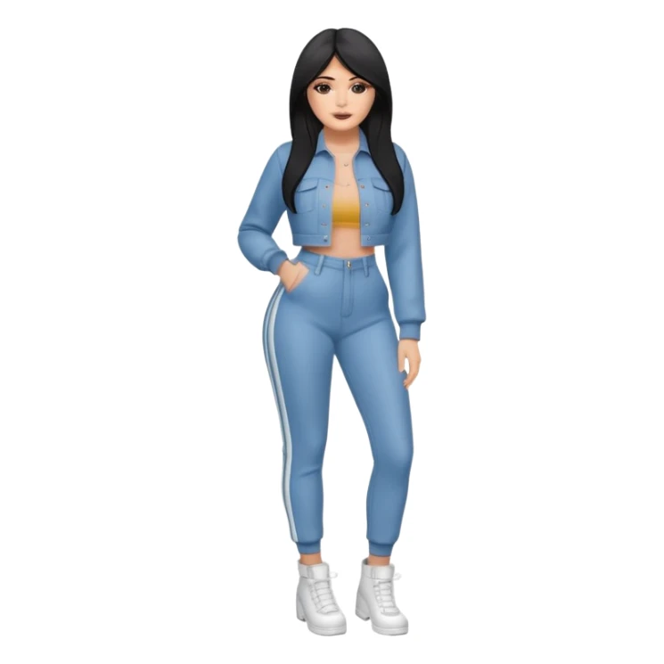 Kylie Jenner in full-length branded clothes sticker
