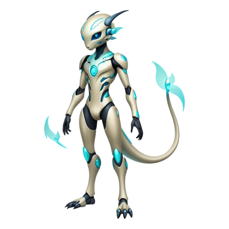 Futuristic Ethereal Modern Fakémon-creature-hybrid Full Body sticker