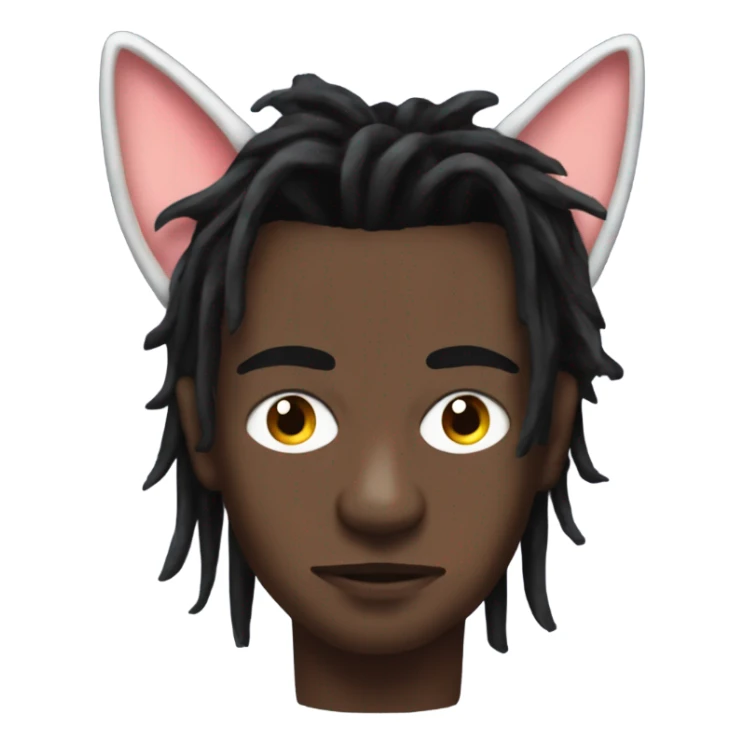 Playboi Carti vampire with cat ears and a tail on all fours sticker