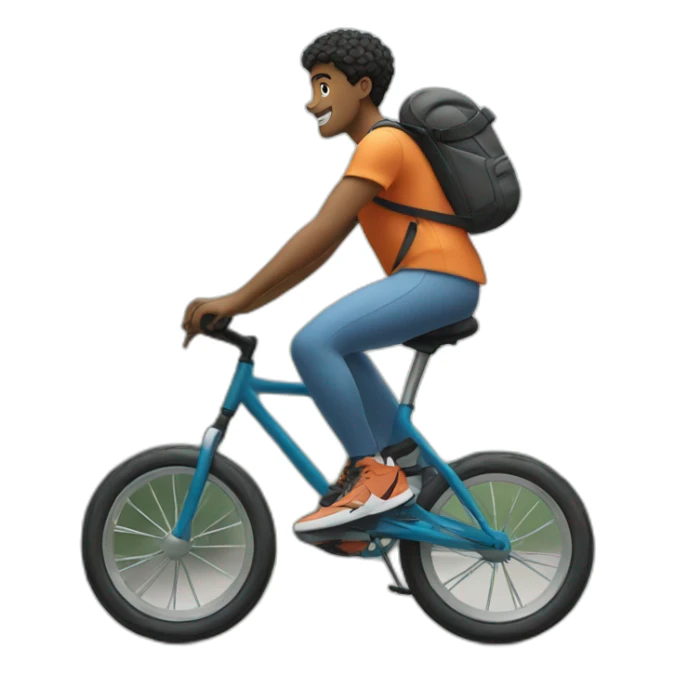 young-man,on-a-bike,nike-wear sticker