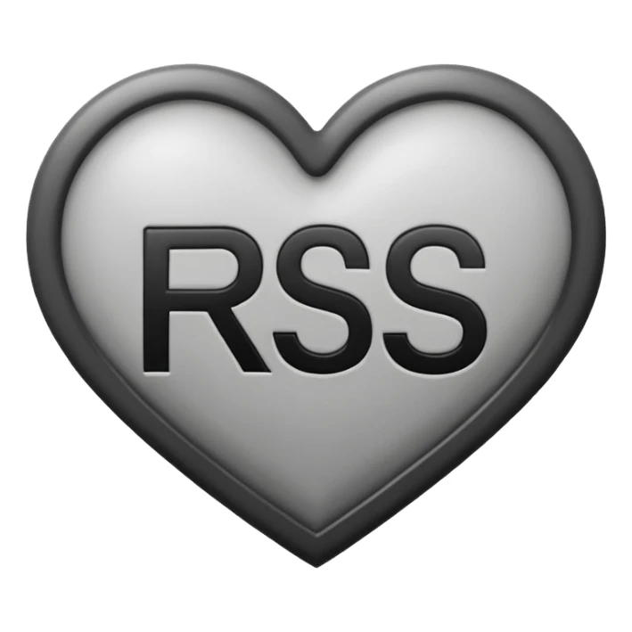 A heart in black nd grey with white mixed, with a word inside as 'RS' in Stylish font with colour white sticker