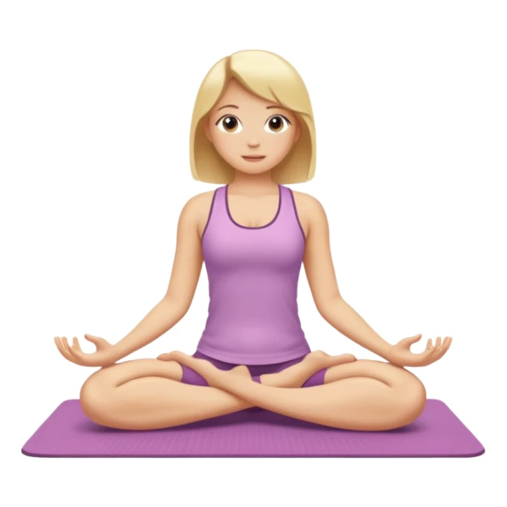 Una niña rubia haciéndo yoga sticker