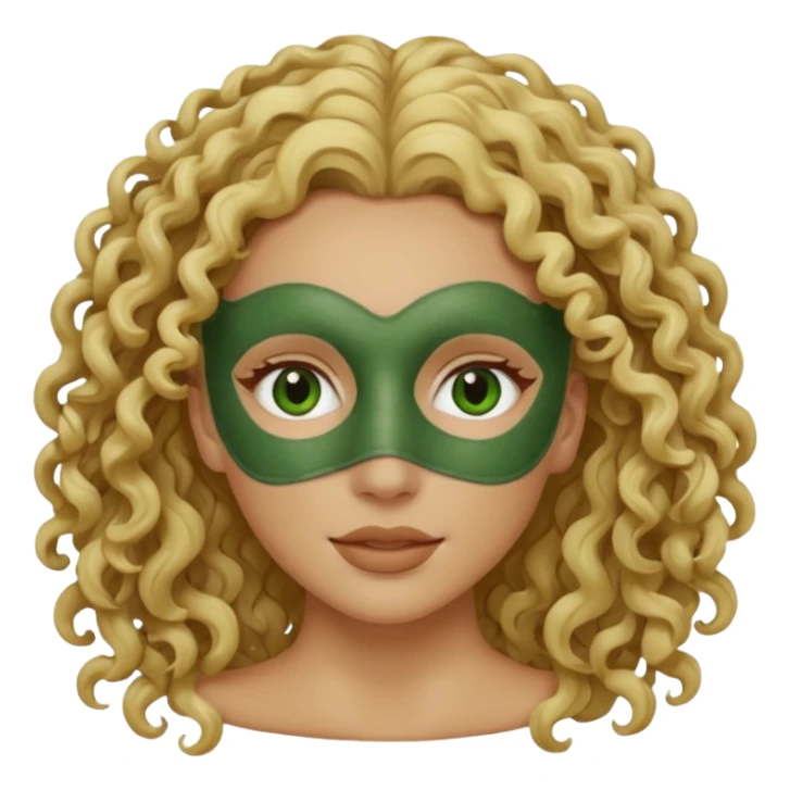 clay mask woman blond curly sticker