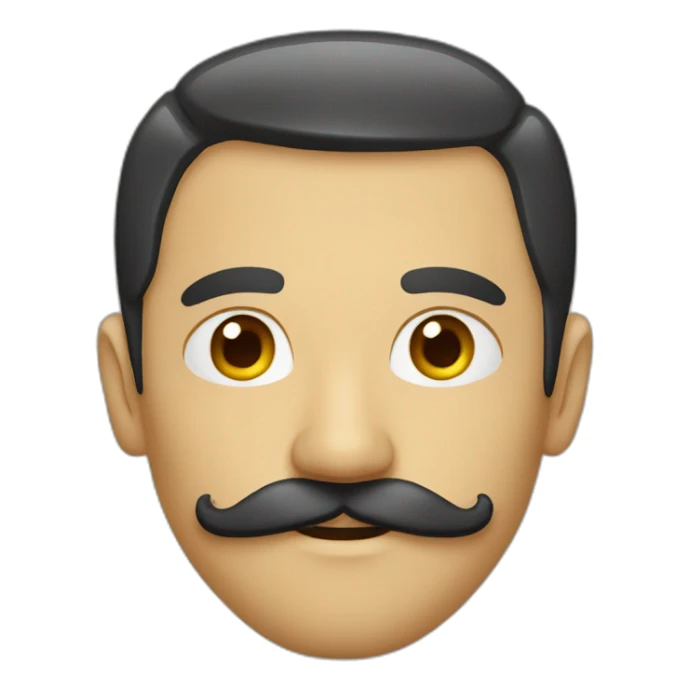 Homme avec une moustache carré sticker