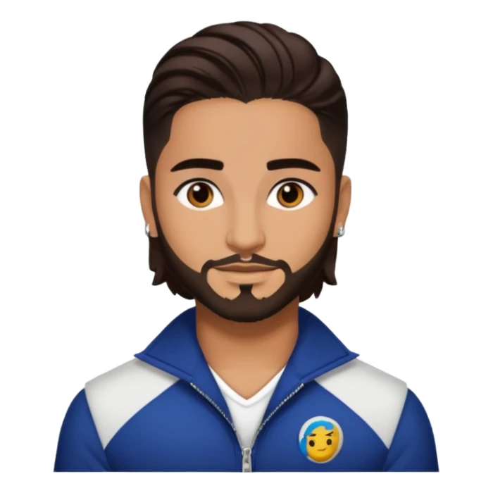 Maluma with dark brown hair sticker