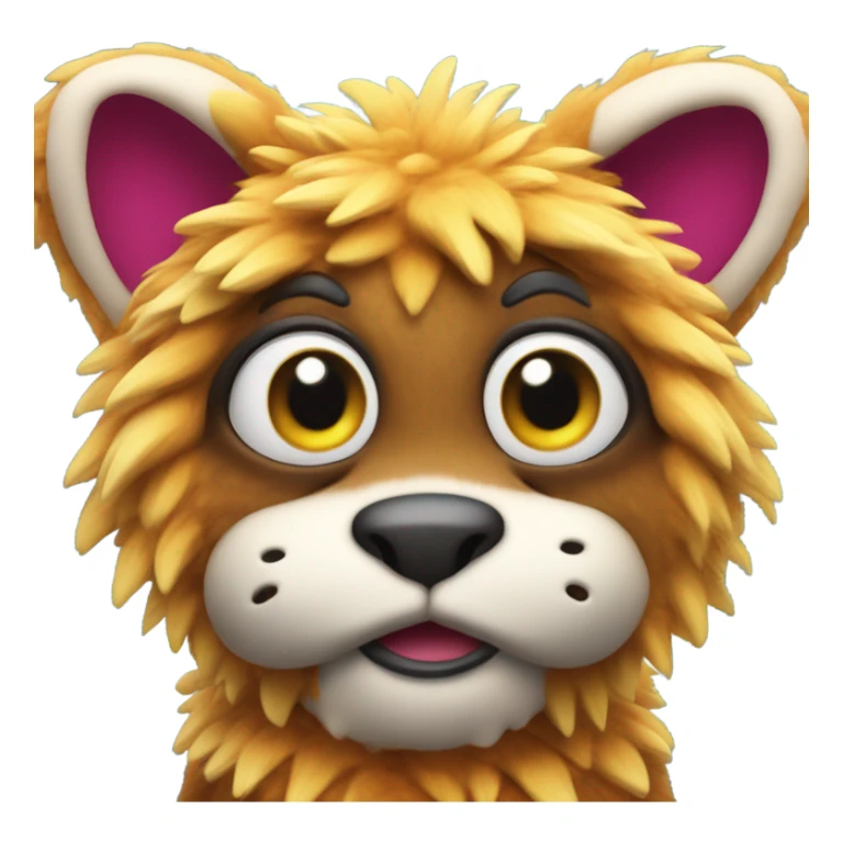 Person in a furry mascot costume sticker