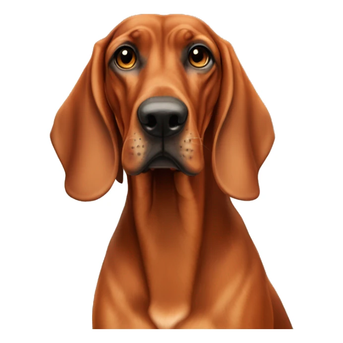 tan redbone coonhound with long nose sticker