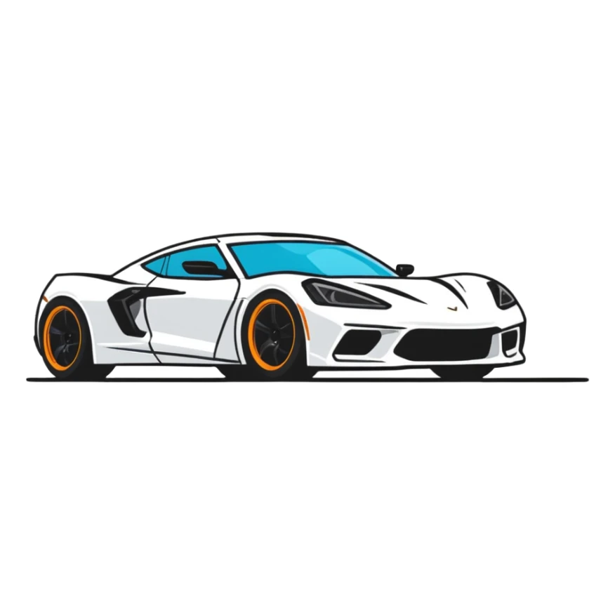 sports car sticker