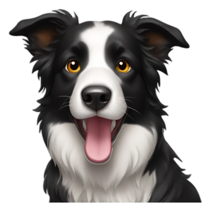 black border collie dog with a dose in the stout sticker