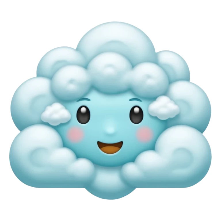 núvem japonesas ciano sticker