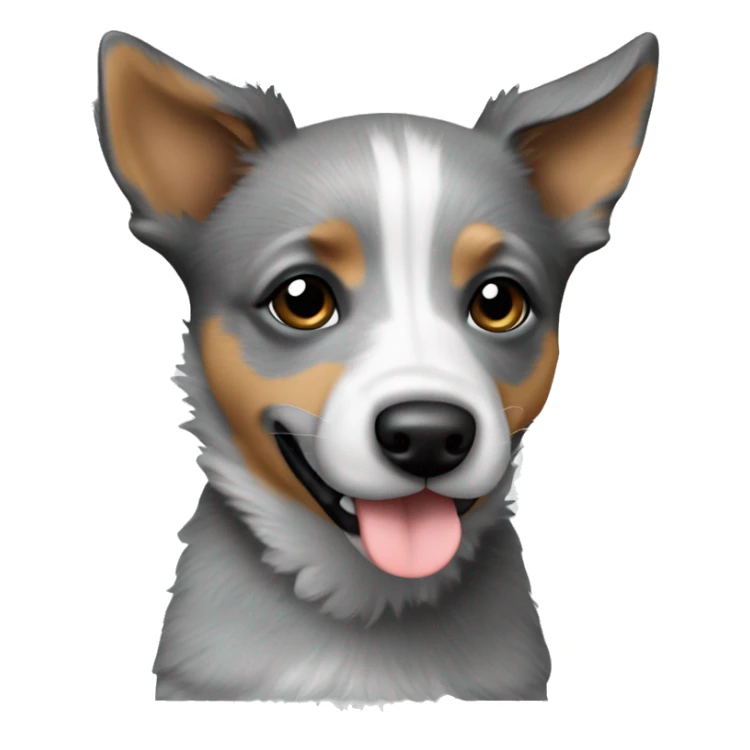Grey and tan  heeler puppy sticker
