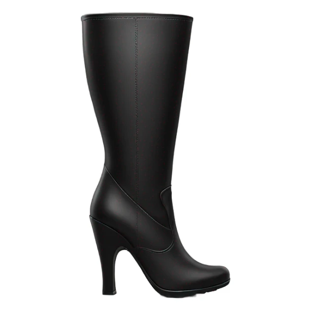 black leather tall women’s heel boots sticker
