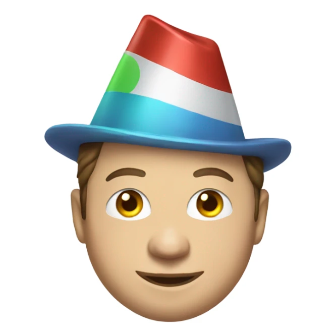 Elon musk in a clown hat sticker