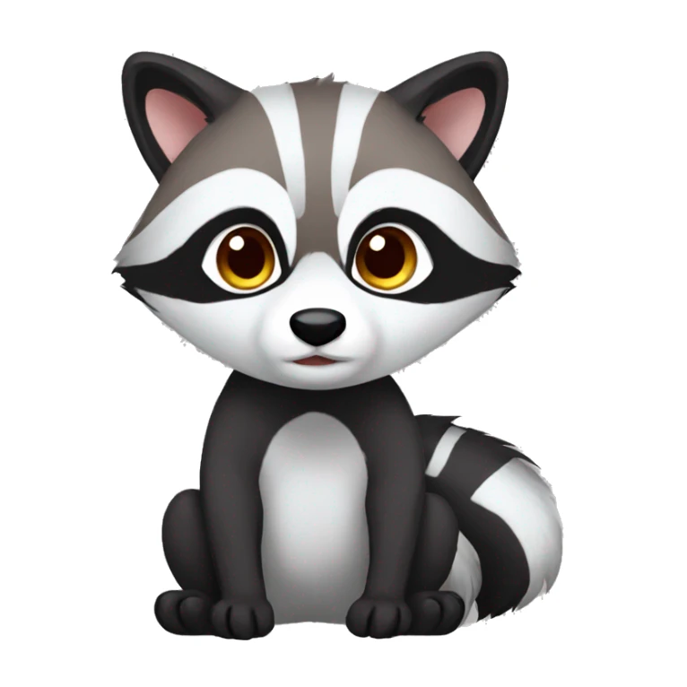 Raccoon Red Panda hybrid full body sticker
