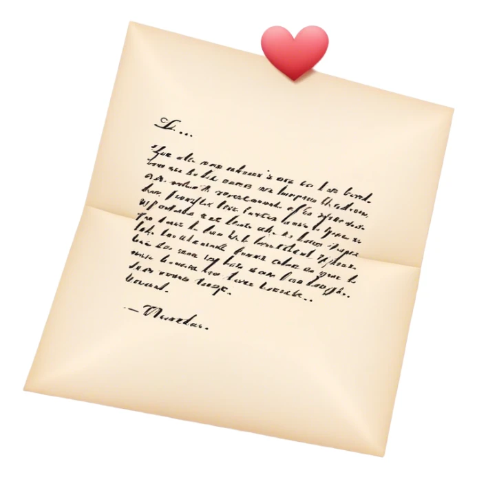 romantic letter sticker