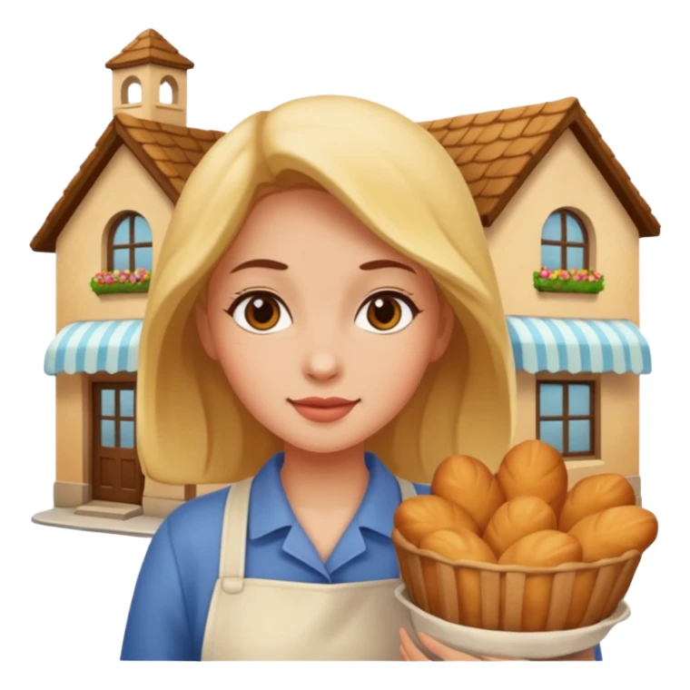 woman that is walking to the bakery sticker