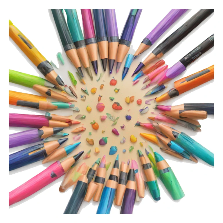 Art color pens Markers organised sticker