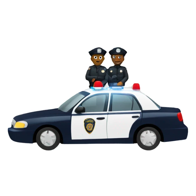 two police officers in car sticker