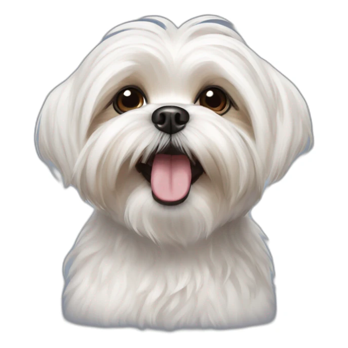 happy Maltese shih tzu dog sticker