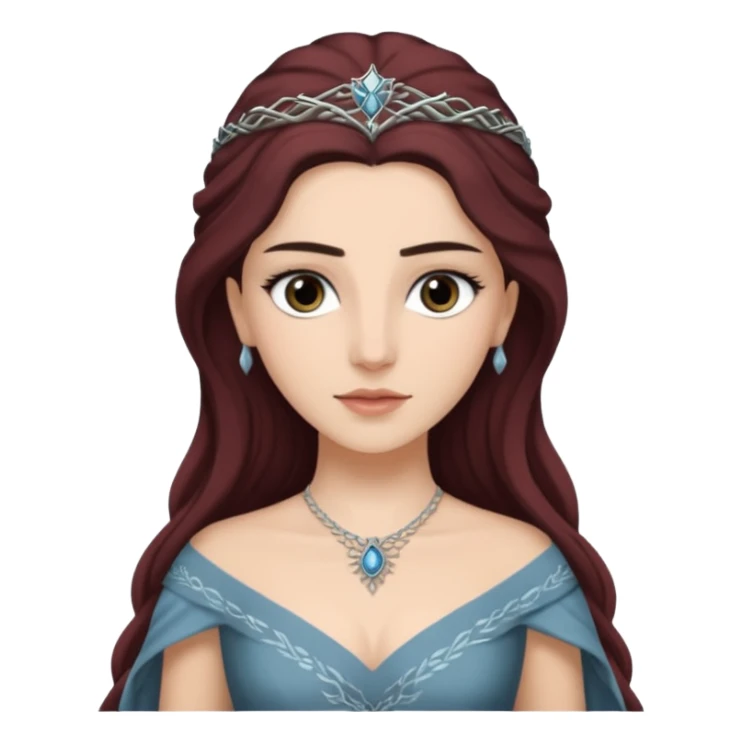 Hande Erçel as a lady from game of thrones from Starfall. Her eyes are gray. sticker