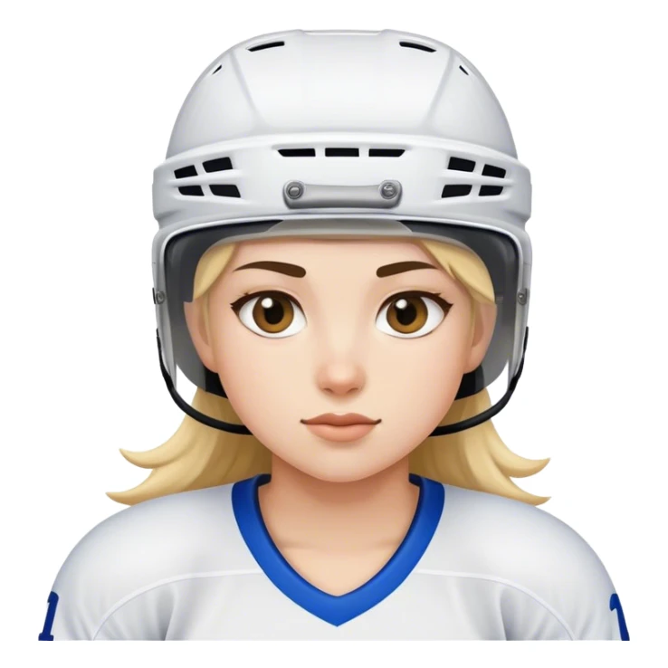 Girl hockey player sticker
