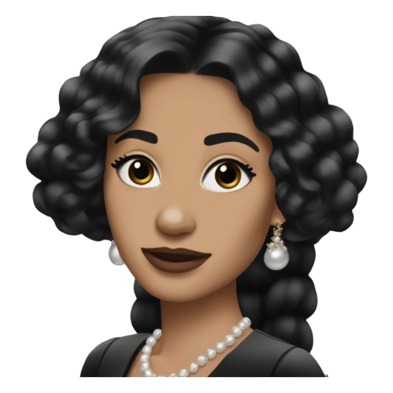 Chanel oberline black hair  sticker