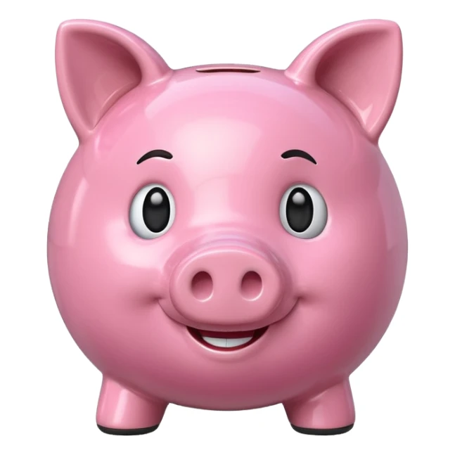 with piggybank sticker