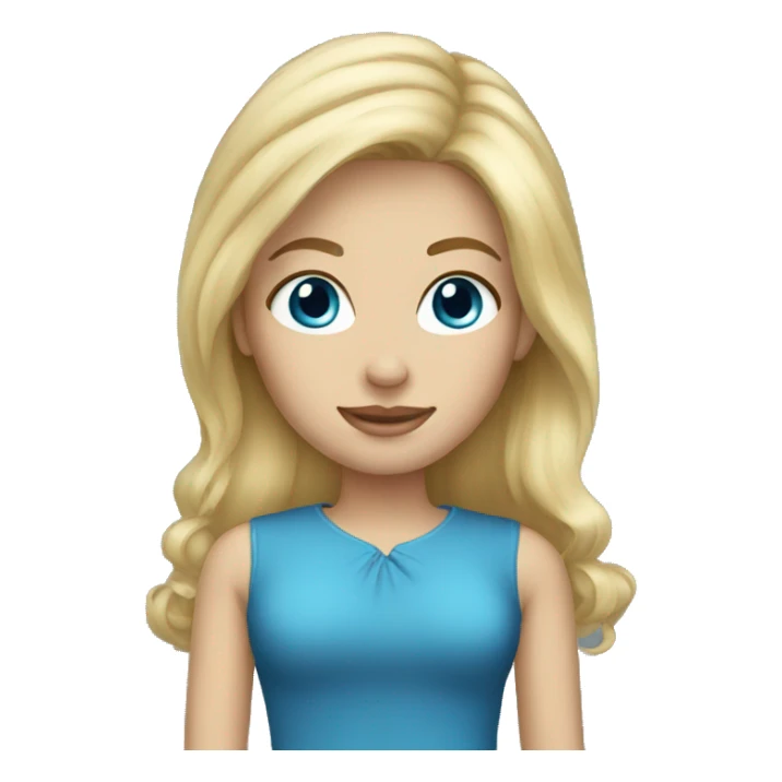 blonde hair blue eyed woman sticker