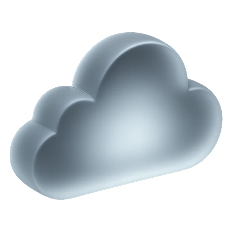 a cloud in matte glass style sticker