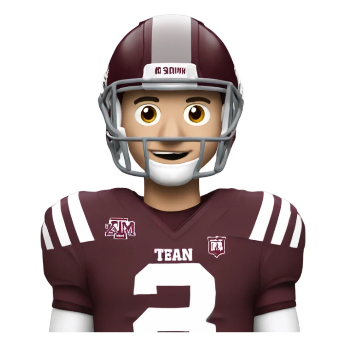 Johnny manziel in a Texas a&m maroon uniform holding up one thumb  sticker