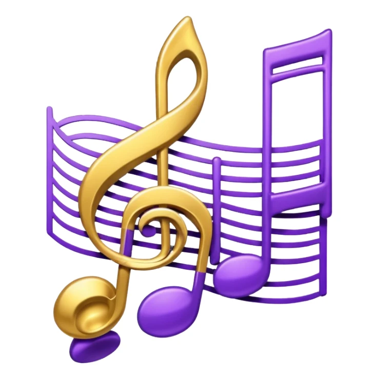 mystical object purple and gold music sticker