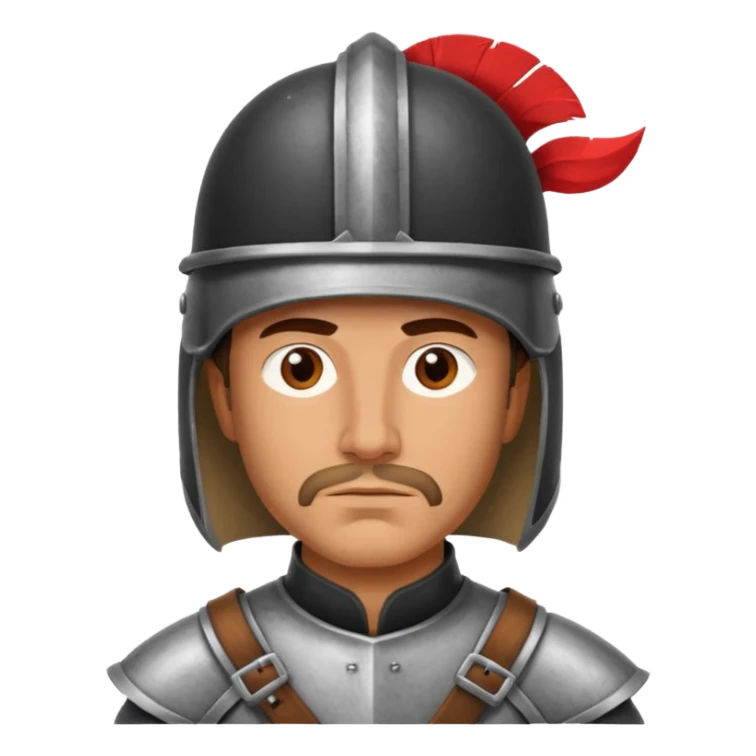 The head of a Spanish conquistador sticker