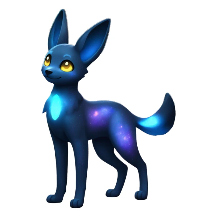 Shiny Sparkly Nebula Umbreon full body sticker