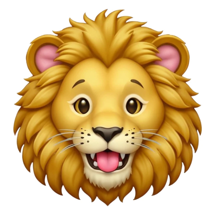 lion emoji with tongue stuck out sticker