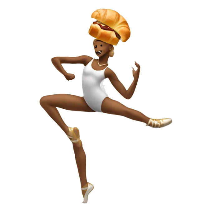 Dancer dance on the world with a Croissant  sticker