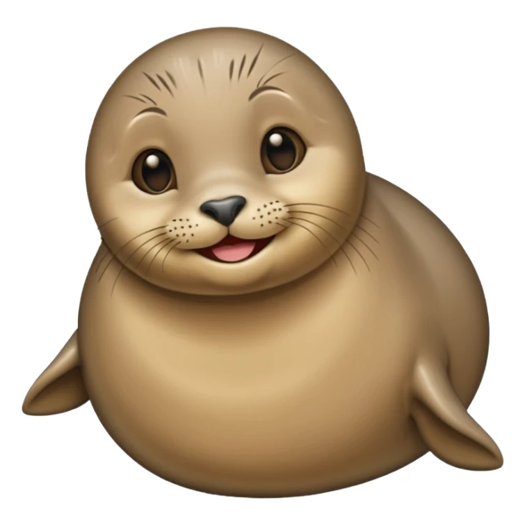 Happy female seal in love sticker