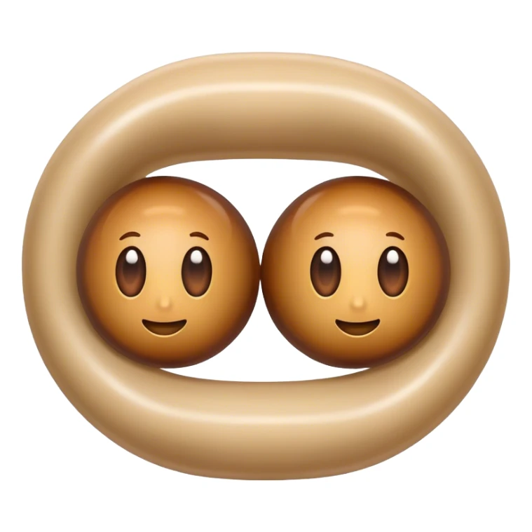 curved beige tube with two large orbs at the base sticker