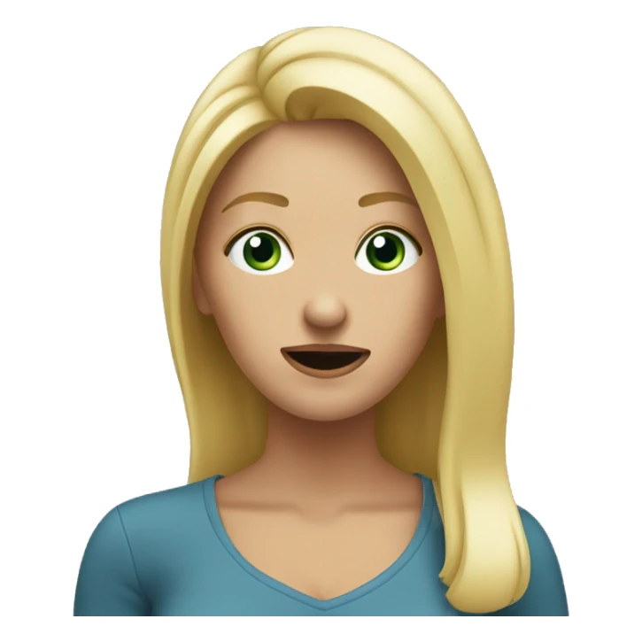 blonde woman making an whoopsie face  sticker